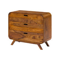 KOMMODE Sheesham 90x40x75 hellbraun lackiert MAILAND #103 - Braun, Holz (90/75/40cm) - Massivmoebel24