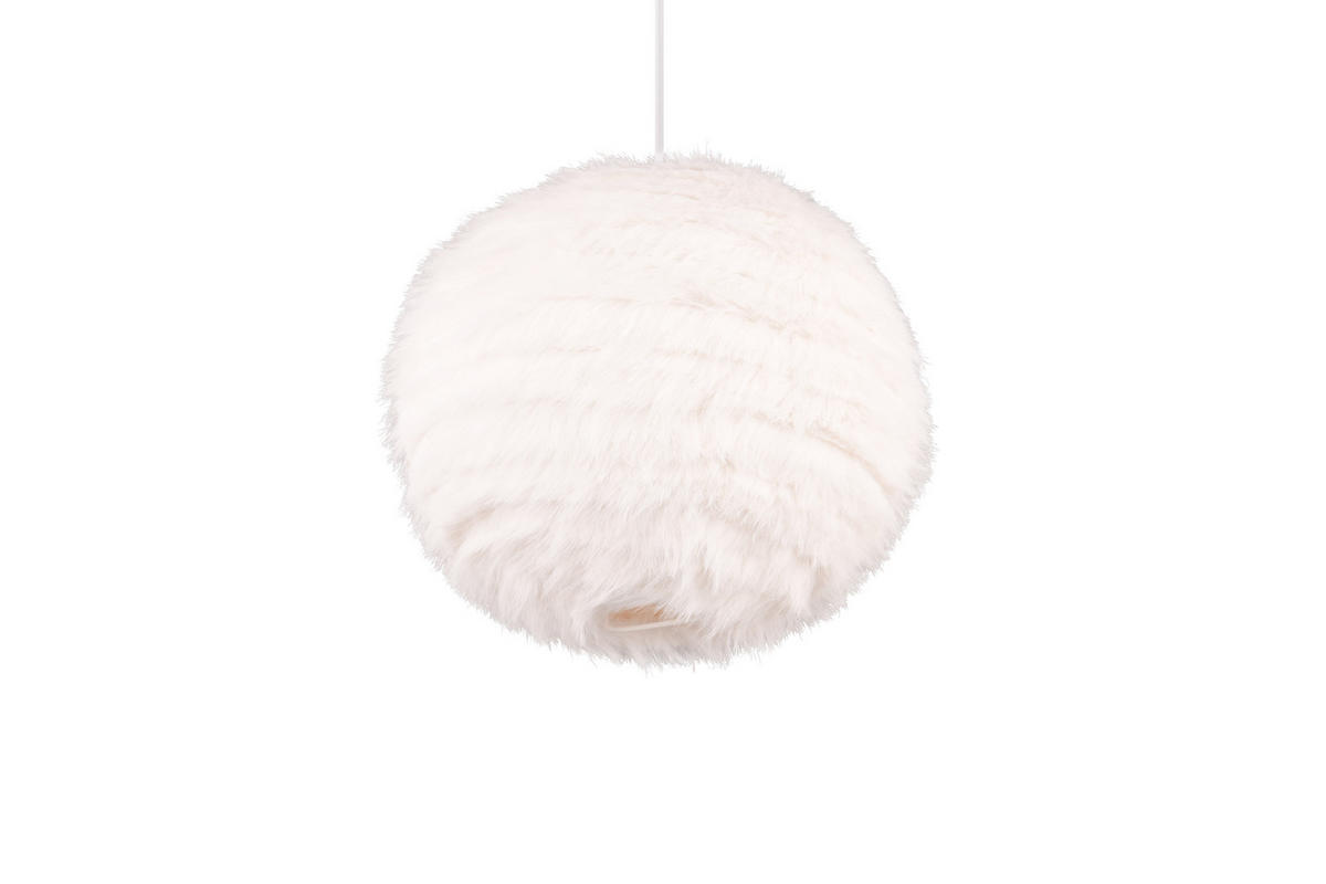 HÄNGELAMPE FURRY - Weiß - 35/35/150 cm - Weiß, Textil (35/35/150cm) - Trio Leuchten