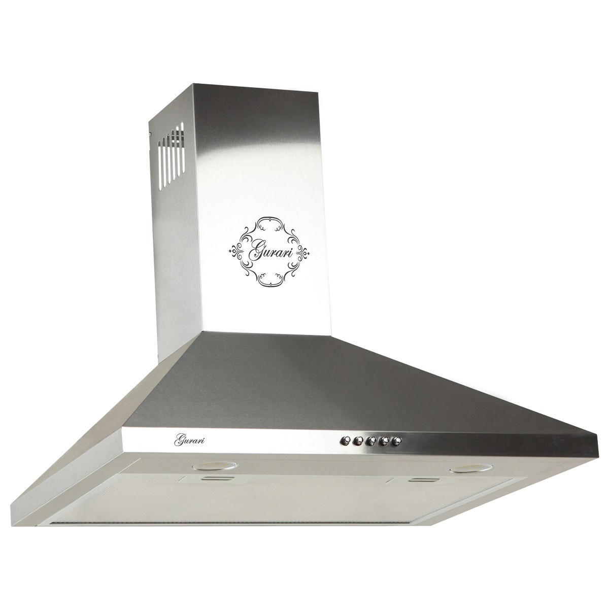 DUNSTABZUGSHAUBE GCH C 147 IS 6 + Umluftset, 60 cm Edelstahl - Silberfarben, Metall (60/87/47cm) - Gurari