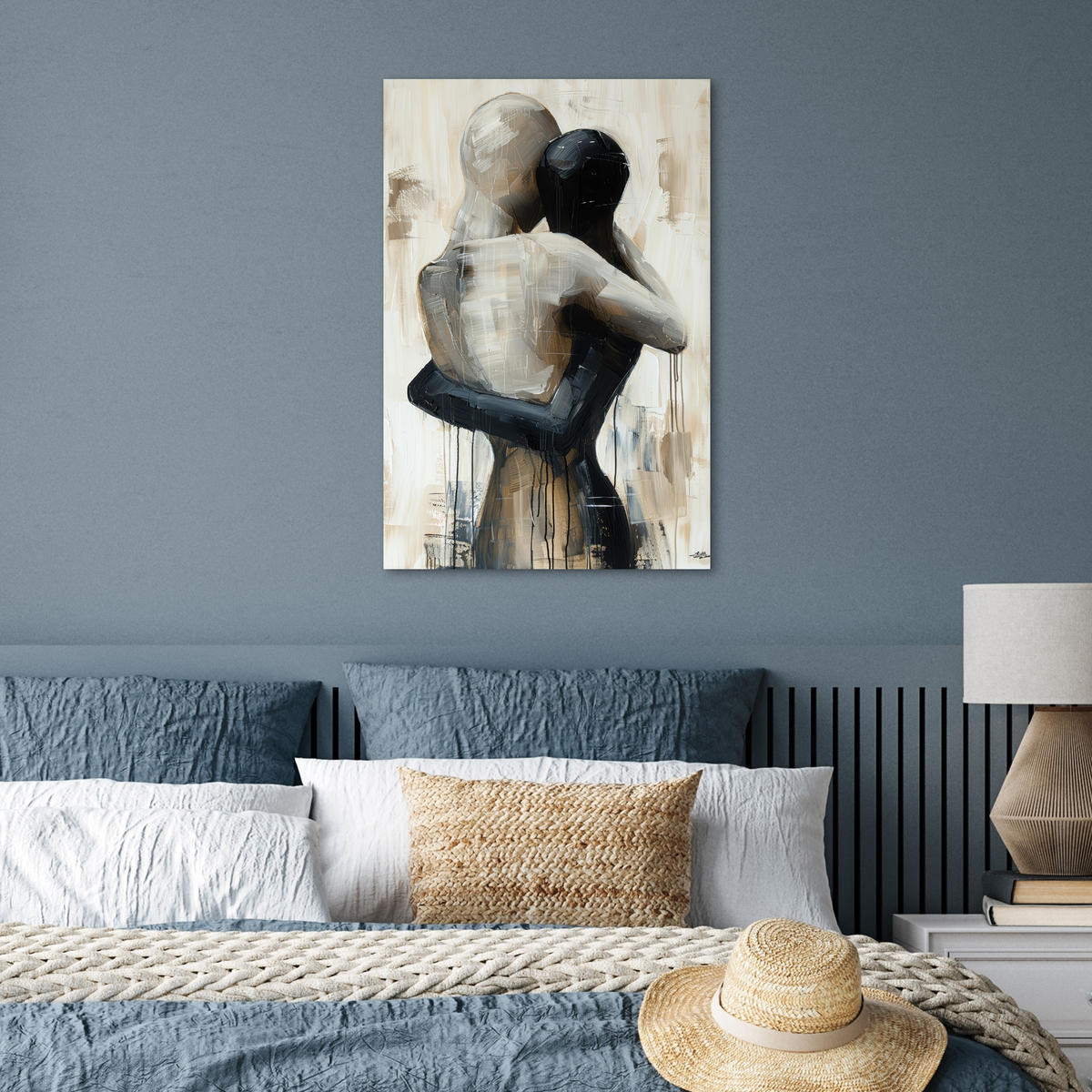 POSTER Abstrakt - Liebe - Schwarz und weiß - Modern 40x60 cm - Schwarz, Papier (40/60/0.1cm) - MuchoWow