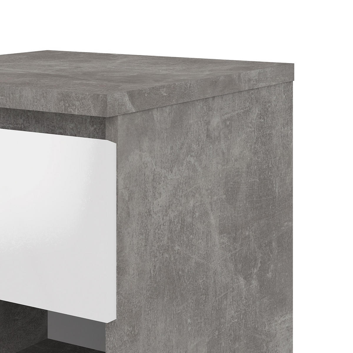 NACHTSCHRANK Beton - Grau, Holzwerkstoff (40/50/40cm) - ebuy24