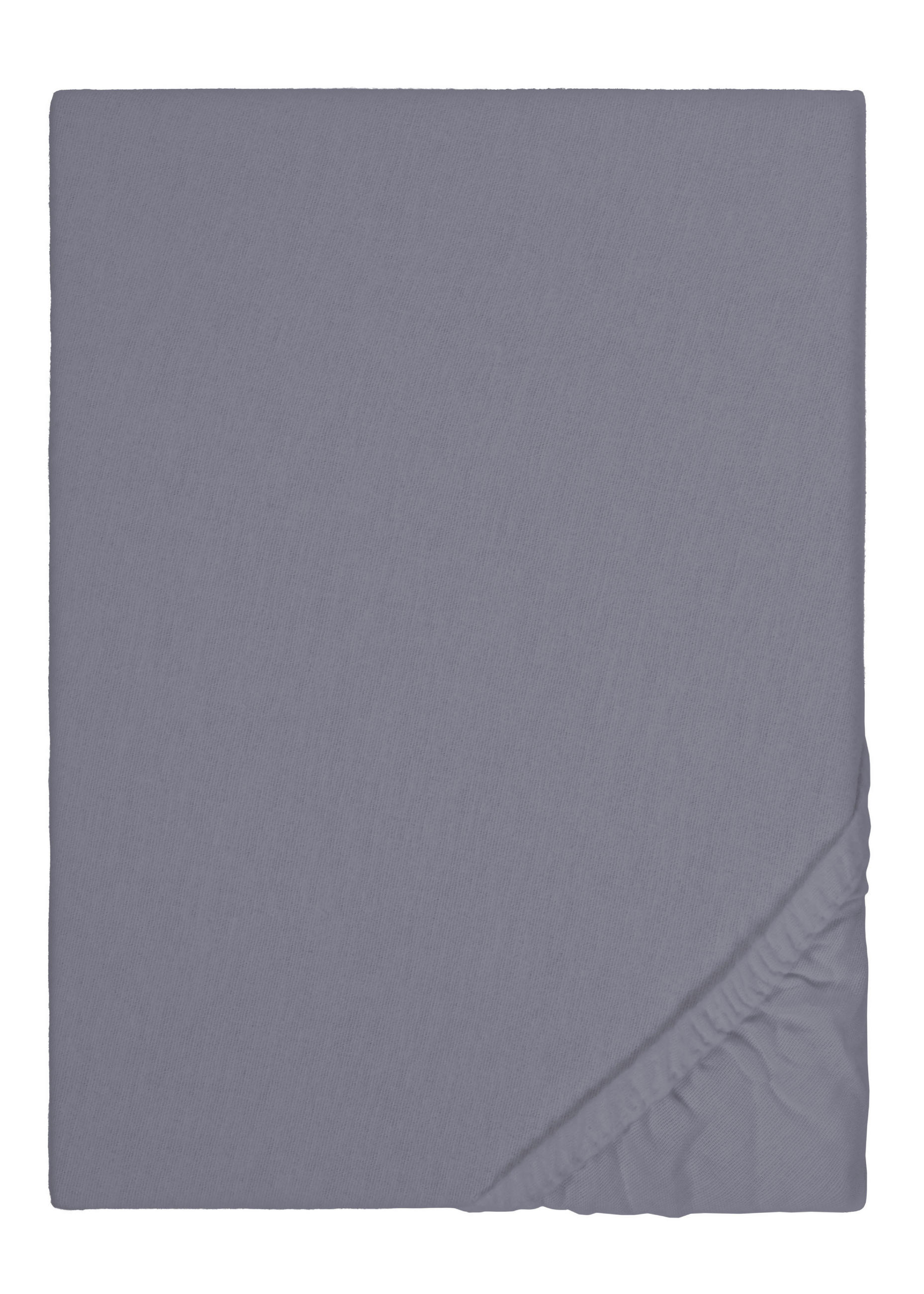 biberna Spannbetttuch Silber 160x200 cm
