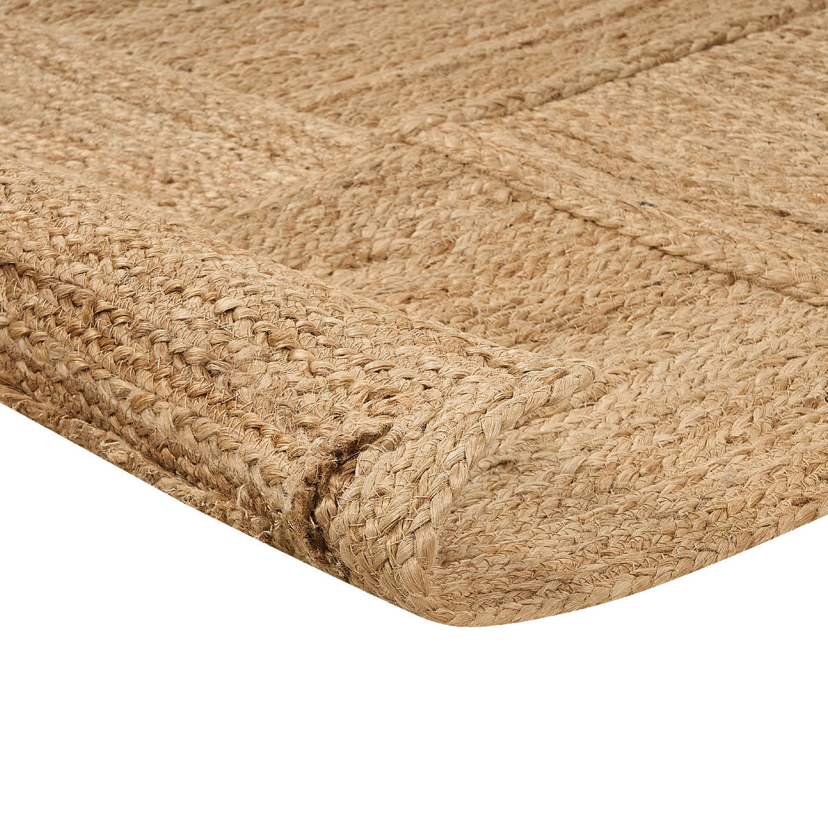 TEPPICH geflochten Beige 160/230 cm Esentepe - Beige, Naturmaterialen (160/230cm) - Beliani