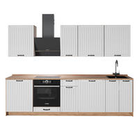 KUCHYNKA Fame-Line, Biely vidiecky dom/Dub Goldkraft, 280 cm, AP Oak - biela/dub medový, kompozitné drevo (280/82/60cm) - Vicco