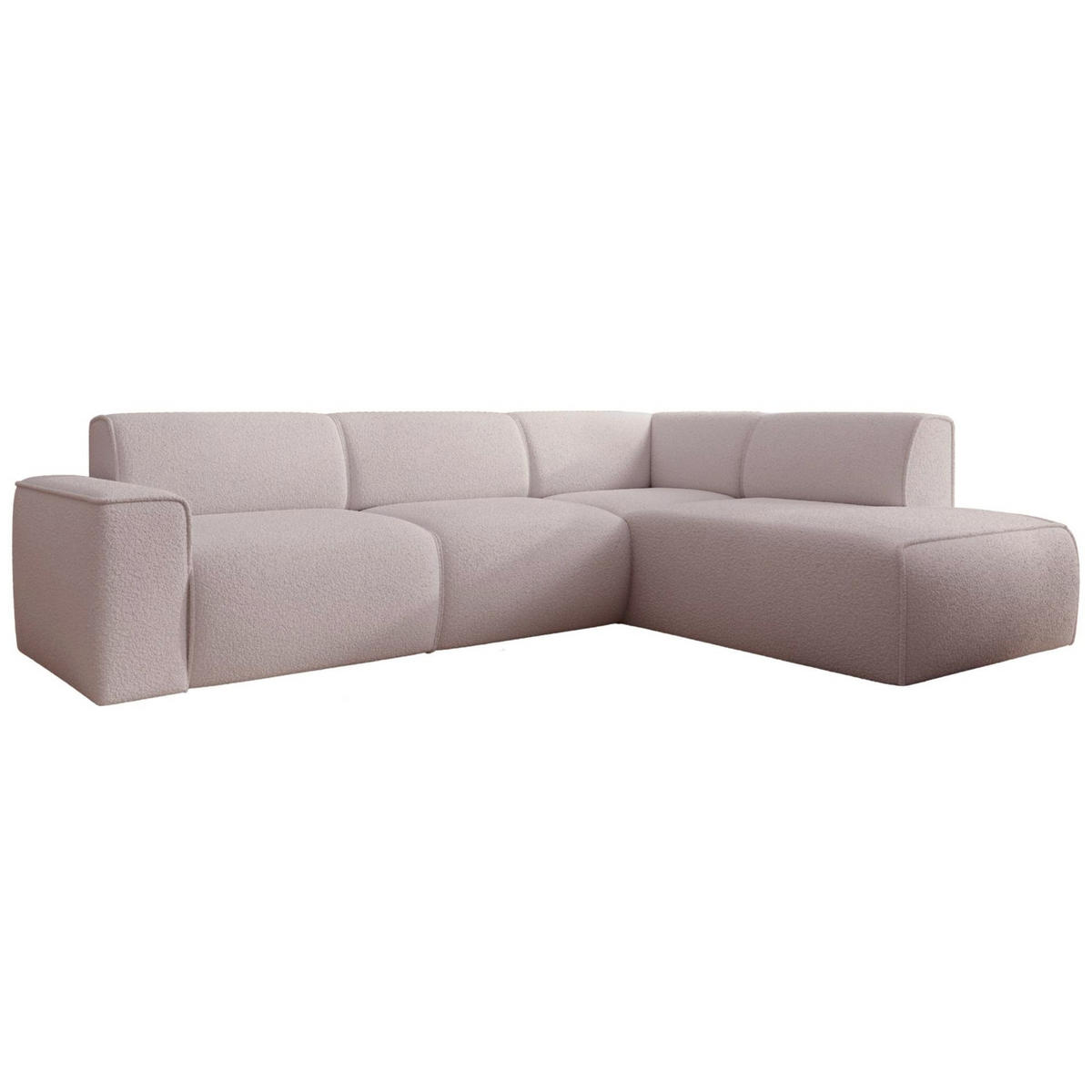 ECKSOFA Bouvi Beige rechts - Beige/Schwarz, Kunststoff/Textil (220/292cm) - Selsey