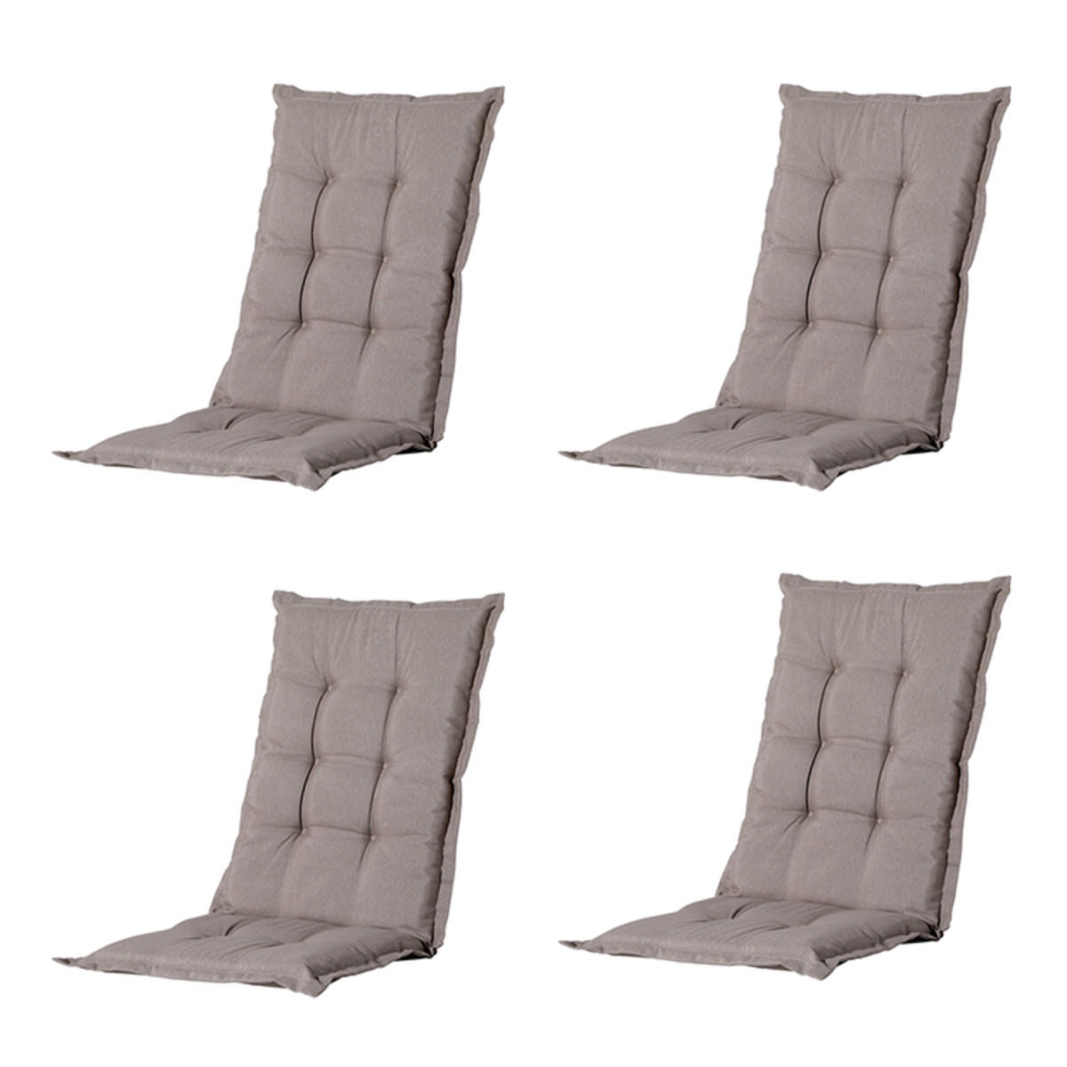 GARTENSTUHLKISSEN Basic 123/50 cm 4er-Set - Braun, Textil (50/7/123cm) - Madison