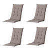 GARTENSTUHLKISSEN Basic 123/50 cm 4er-Set - Braun, Textil (50/7/123cm) - Madison