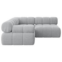 ECKSOFA modulares Sofa Mende-L1 - 190x190x70 cm Grau Cord - Grau, Holzwerkstoff/Textil (190/190cm) - ALTDECOR
