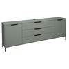 LOWBOARD Erna 216x45x82 Pinie Green matt Lack - Grün, Holzwerkstoff (216/82/45cm) - 58aufmkessel