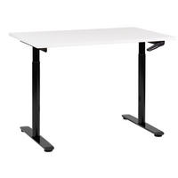 SCHREIBTISCH weißschwarz 120/72 cm manuell höhenverstellbar Destin IV - Schwarz/Weiß, Holz (72/120/74cm) - Beliani