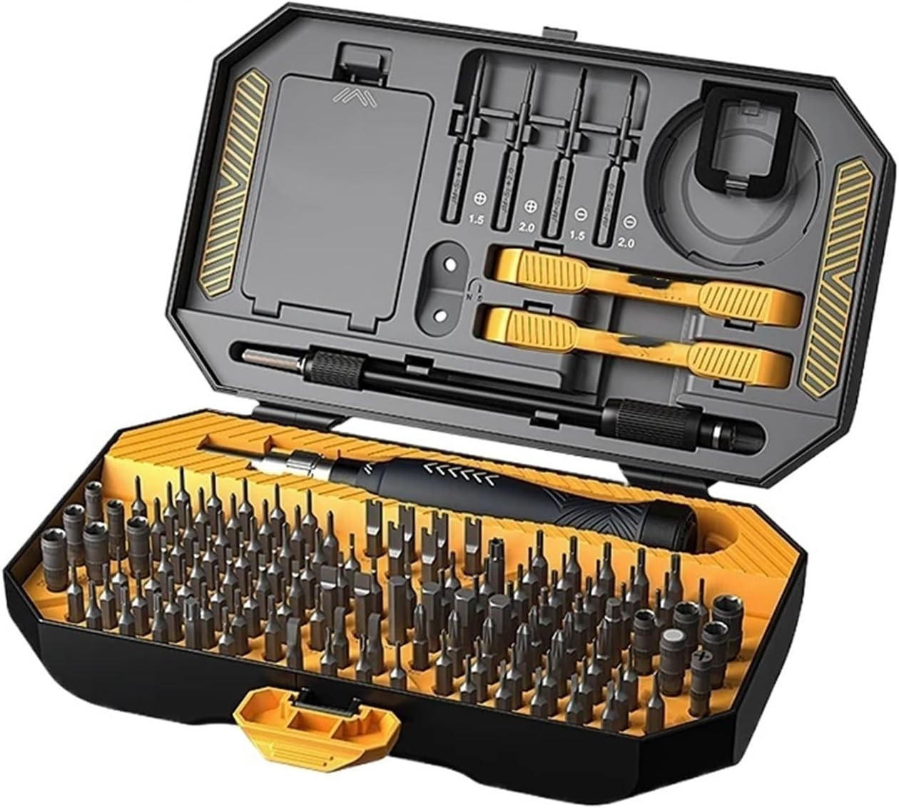 PRÄZISIONSSCHRAUBENDREHER-SET, 145-in-1, inklusive 132 Bits - Multicolor, Metall (15/15/12cm)