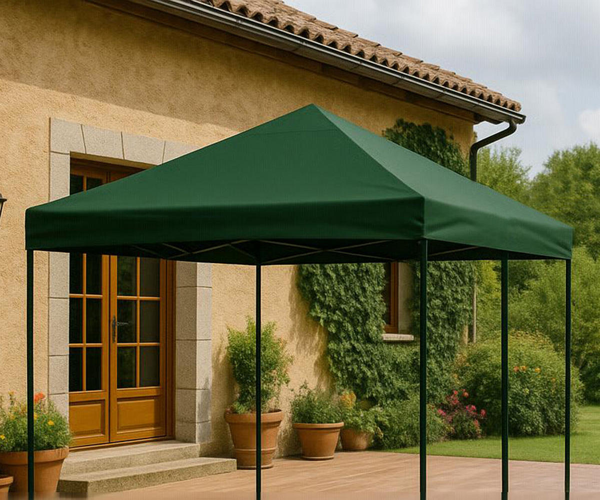 ERSATZDACH für Pavillon 3x3m, Pavillondach Toro, Wasserdicht, Farbe: Grün - Grün, Kunststoff (300/0.3/300cm) - TPFGarden
