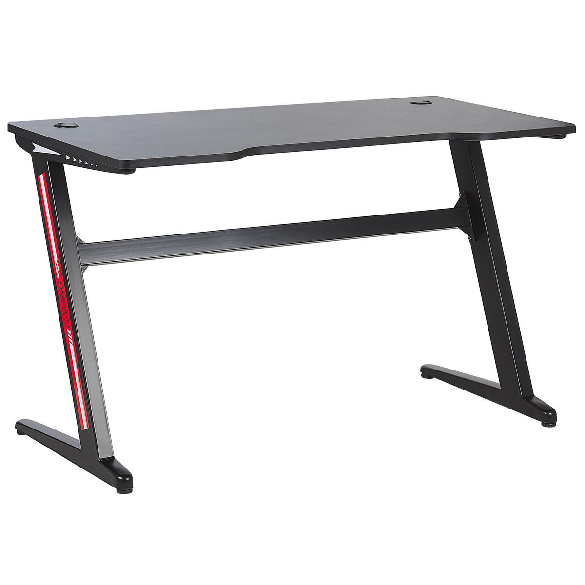 SPIELTISCH schwarz 120/60/73 cm Darfur - Schwarz, Holzwerkstoff (60/120/73cm) - Beliani