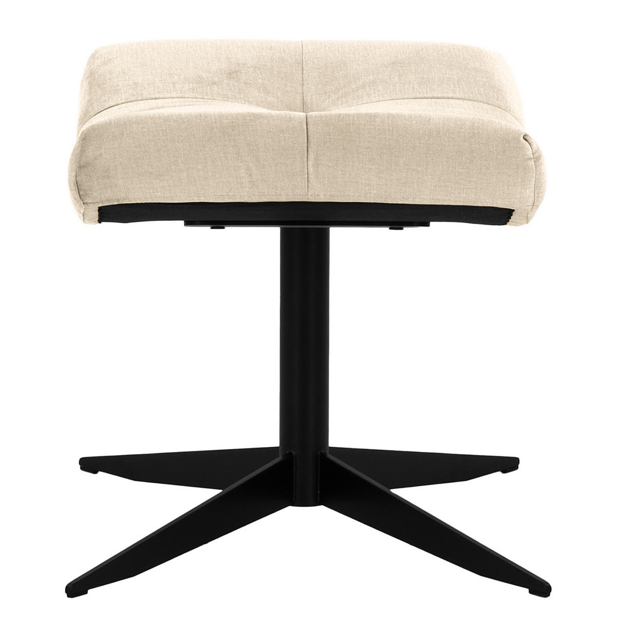 POLSTERHOCKER - Kaschmir/Schwarz, Textil/Metall (67/47/50cm) - home24