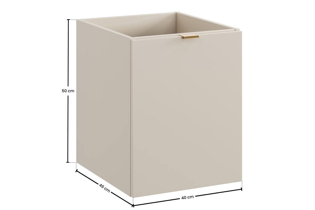 WASCHTISCHUNTERSCHRANK 60 cm 3Teile - Dalia Cashmere D BM358 in Kaschmir/Matt - Kaschmir, Holz (60/50/48cm)