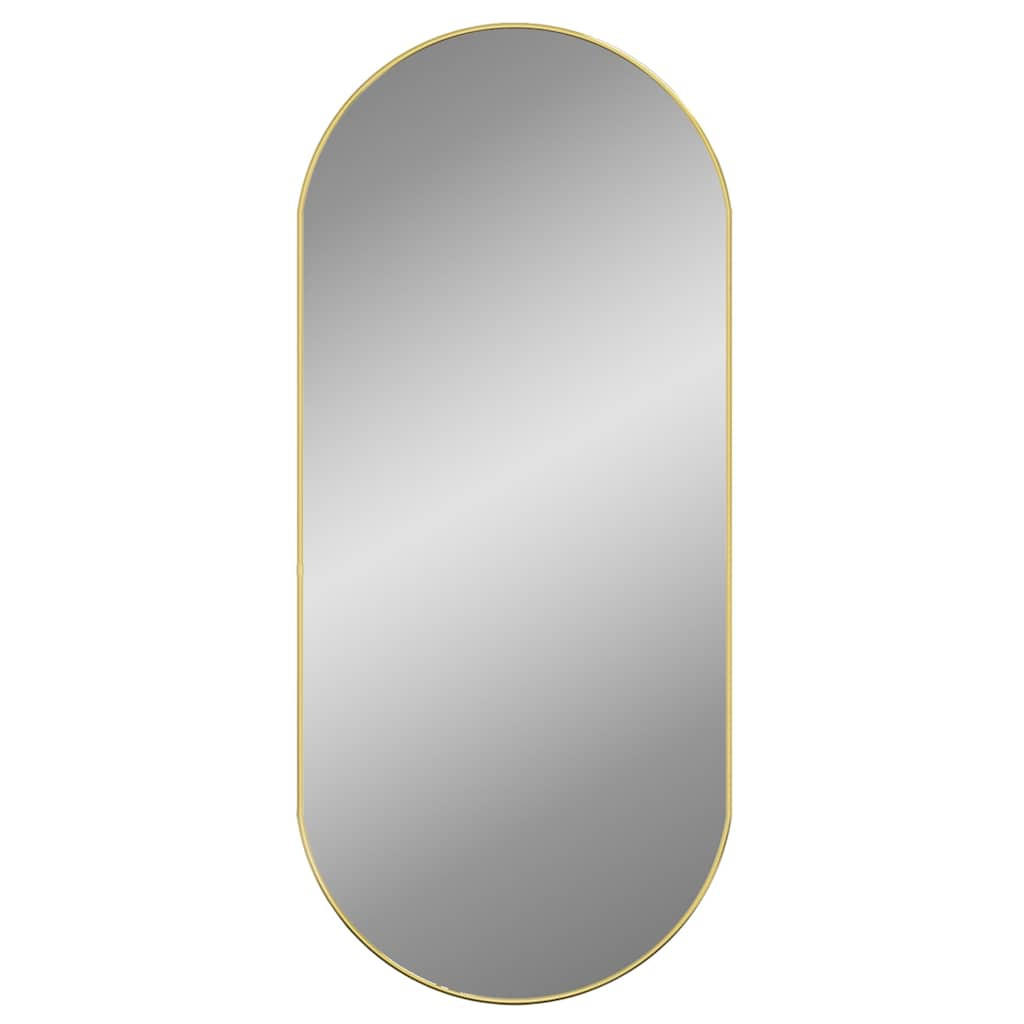 WANDSPIEGEL Golden 100x45 cm Oval - Goldfarben, Glas (100/45/1cm) - furnicato