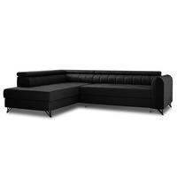 ECKSOFA Alice, Seite: Links - Schwarz, Holz/Textil (250/179cm) - Sofnet