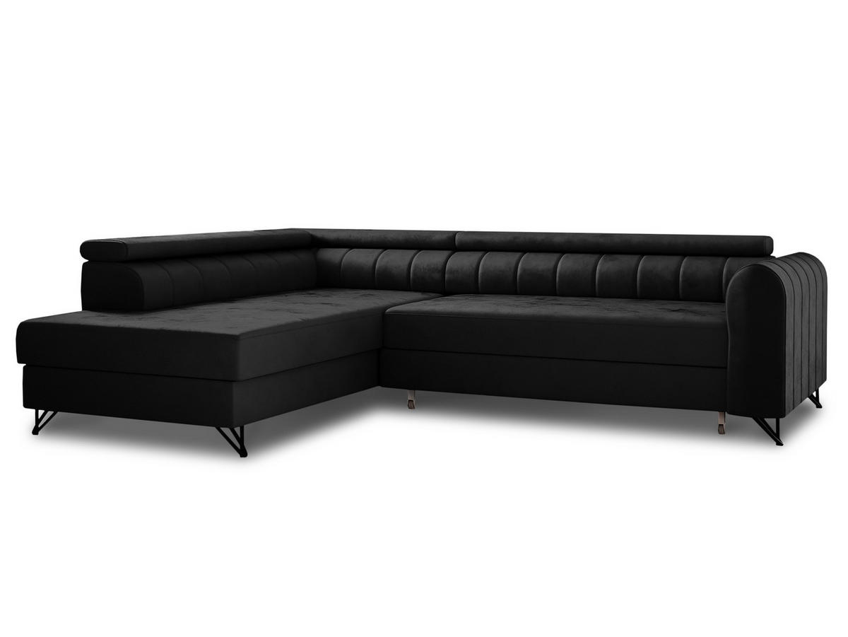 ECKSOFA Alice, Seite: Links - Schwarz, Holz/Textil (250/179cm) - Sofnet