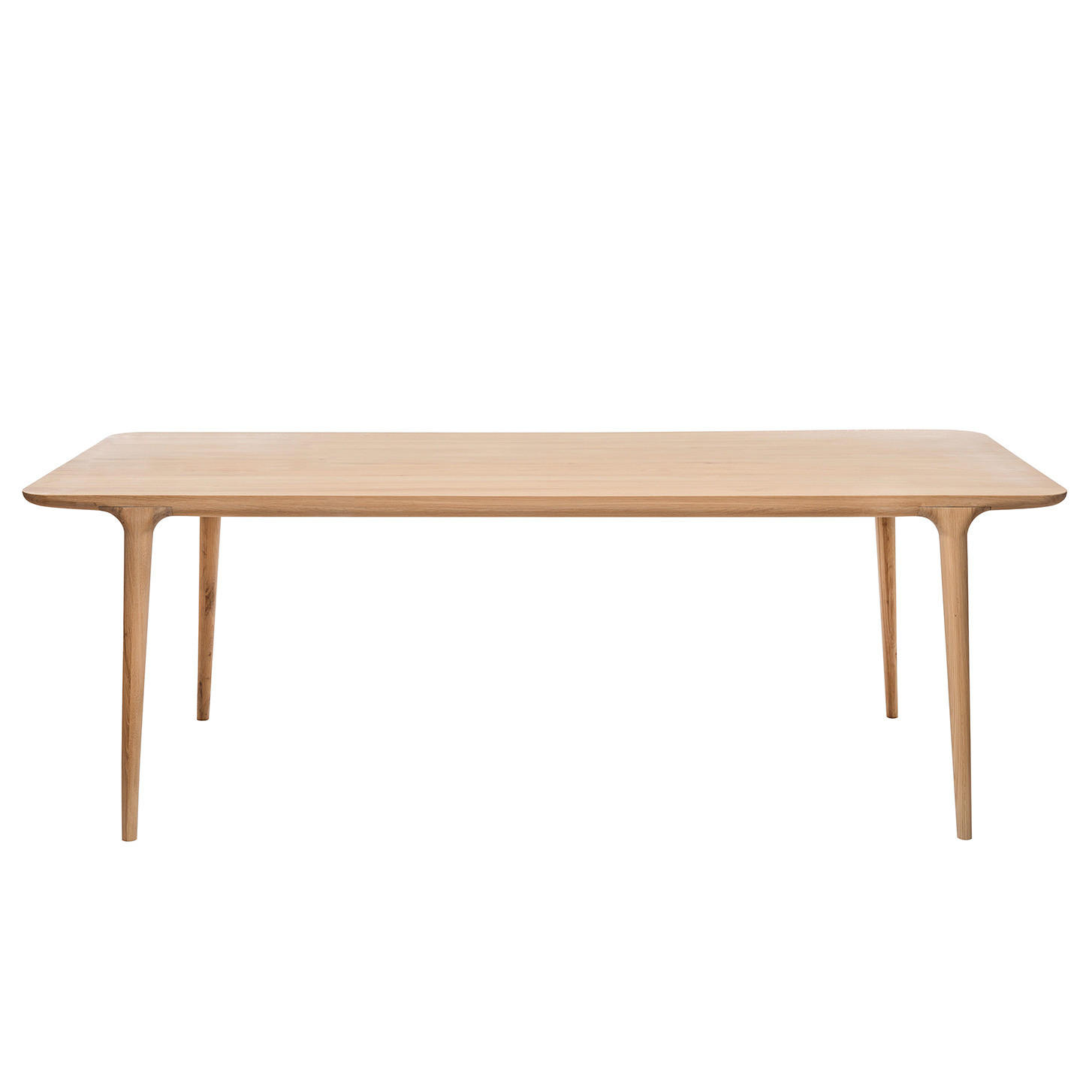 ESSTISCH - Eiche massiv - Eichefarben, Holz (90/180/75cm) - home24