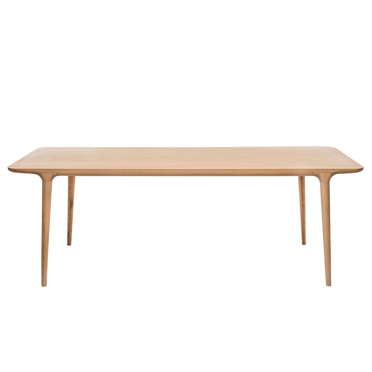 ESSTISCH - Eiche massiv - Eichefarben, Holz (90/180/75cm) - home24