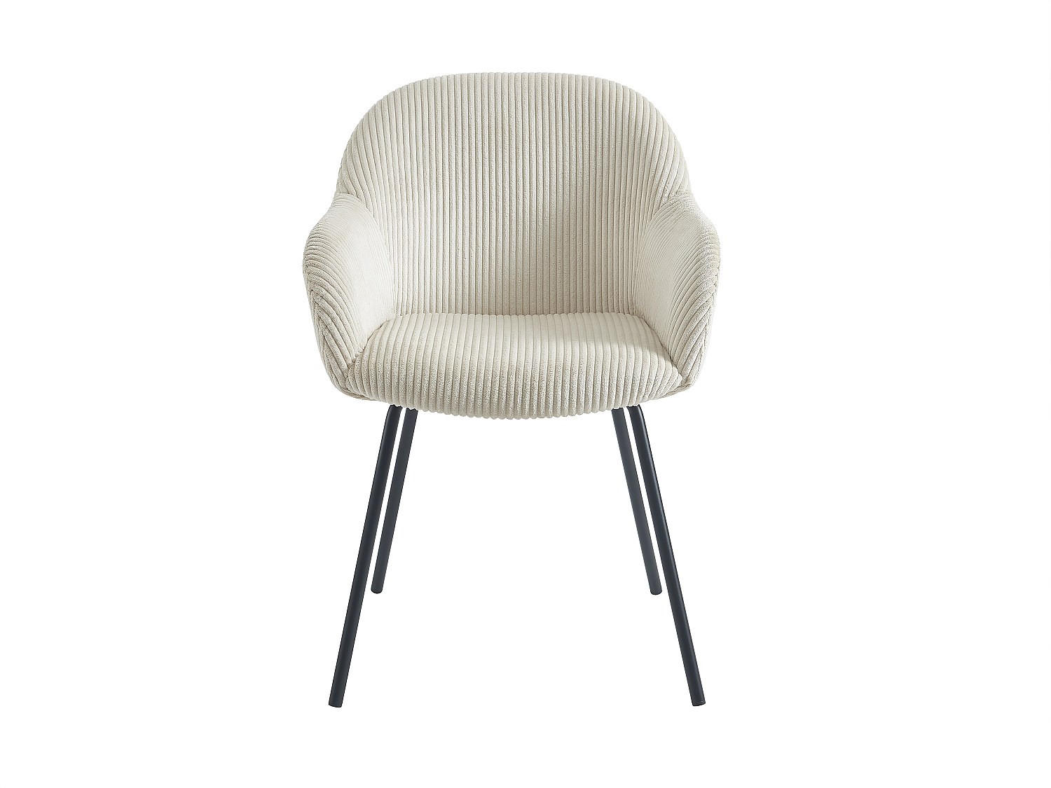 STUHL - 58 cm x 62 cm - Samt - Beige - MARENZIA - Beige, Textil (58/82.5/62cm) - Vente-Unique