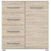 KOMMODE - Highboard IRYS MINI (Weiß + Sonoma) - Weiß/Sonoma Eiche, Holzwerkstoff (90/95/45cm) - Möblo