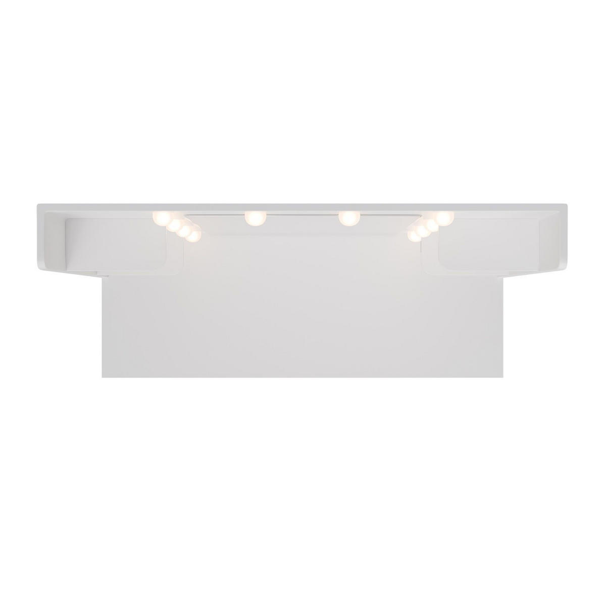 SCHMINKTISCH Malia mit LED - Weiß, Holz (107/140/40cm) - Juskys