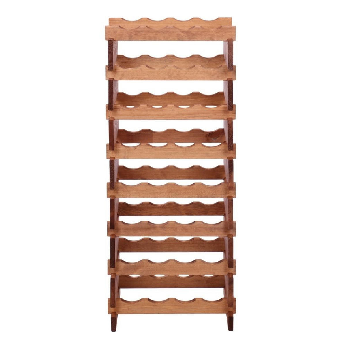 WEINREGAL VINOTECA FLEX PRO HxBxT 107x46x28cm 32 Flaschen auf 8 Ebenen Braun geölt - Braun, Holz (46/107/28cm) - PROREGAL