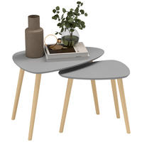 BEISTELLTISCH Grau 2 Stück - Grau, Kunststoff (59.5/39.5/45cm) - GiPP