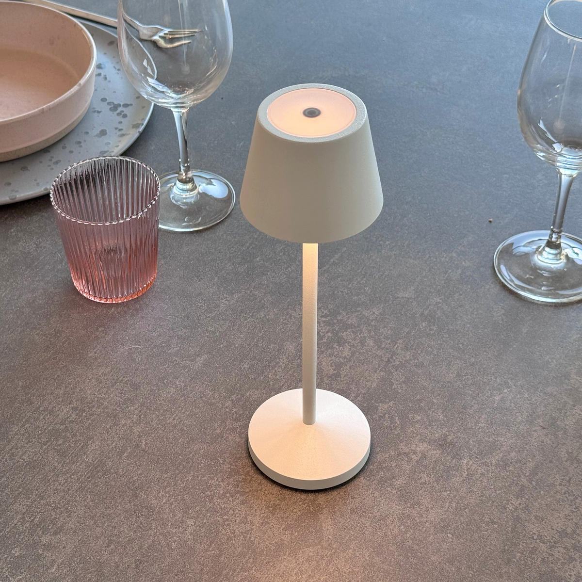 TISCHLAMPE EMILY weiß - Weiß, Metall (7.5/7.5/20cm) - Lumisky
