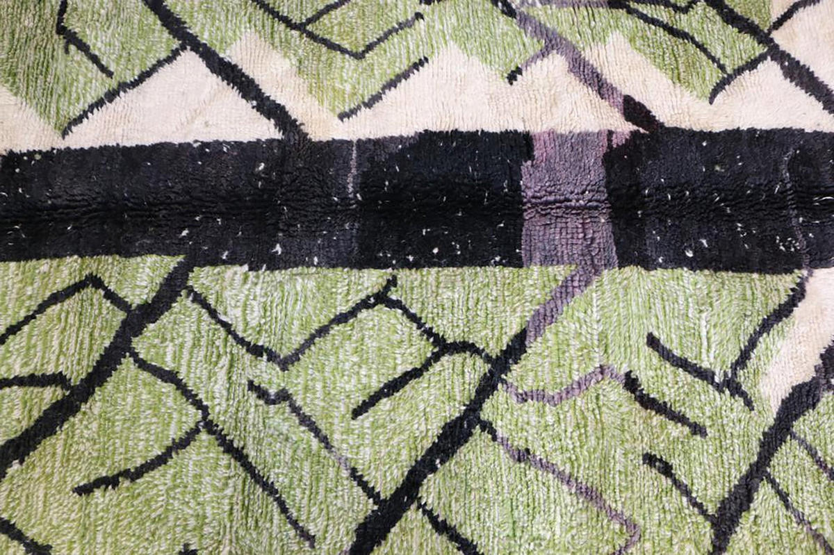 BERBERTEPPICH aus Marokko aus reiner Wolle 200x 300 cm - Grün, Naturmaterialien (200/300cm) - AFK Living