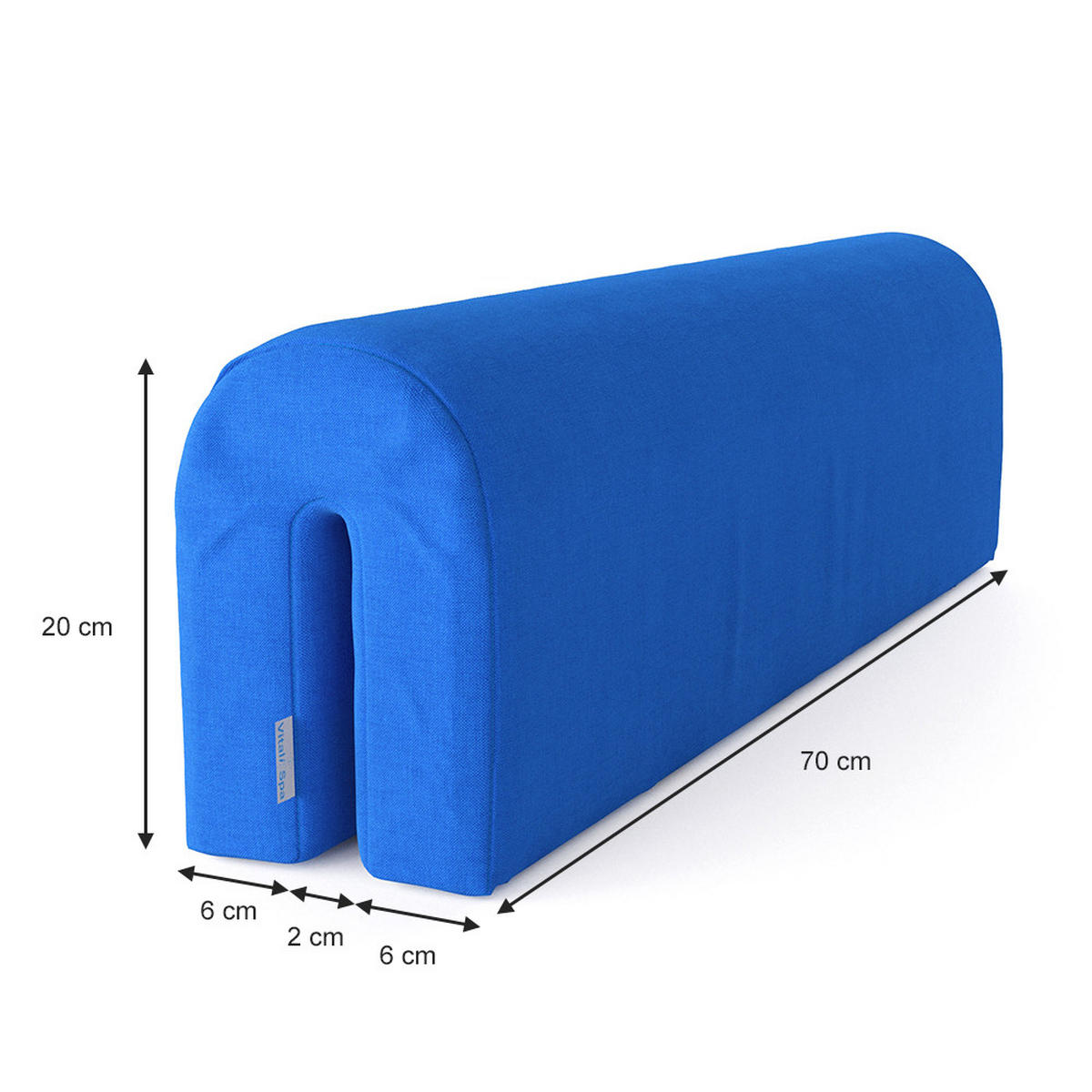 BETTUMRANDUNG Blau 70 x 20 cm - Blau, Textil (70/20/14cm) - VitaliSpa