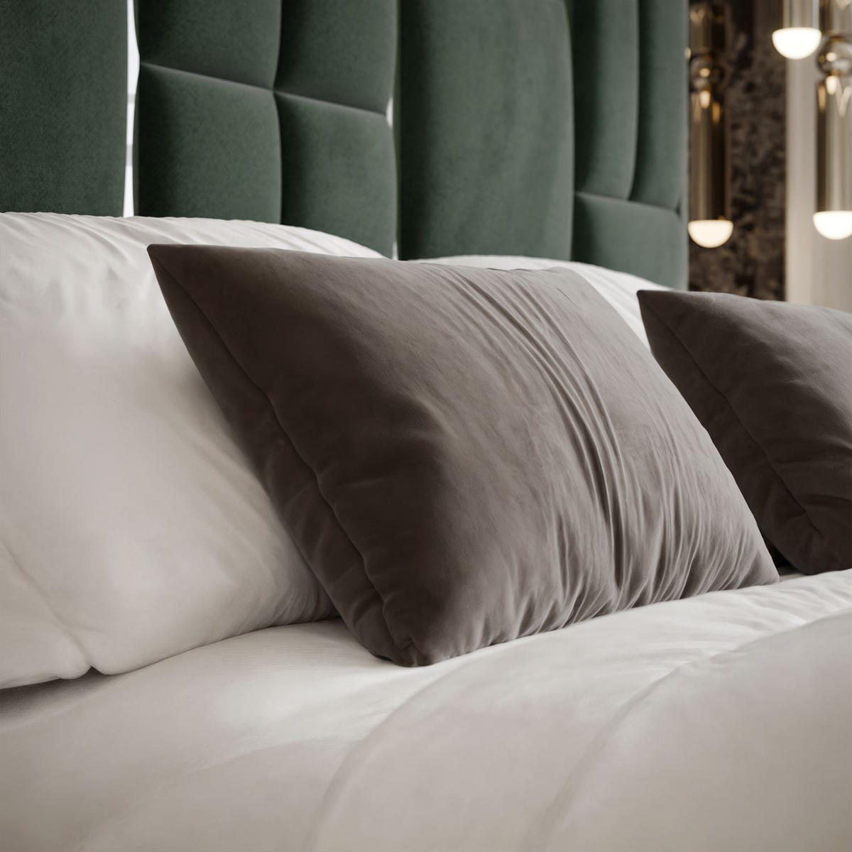 POLSTERBETT BRIGITTE SILVER mit Bettkasten 140x200 cm Element 12 - Grün, Textil (140/200cm) - Lookway