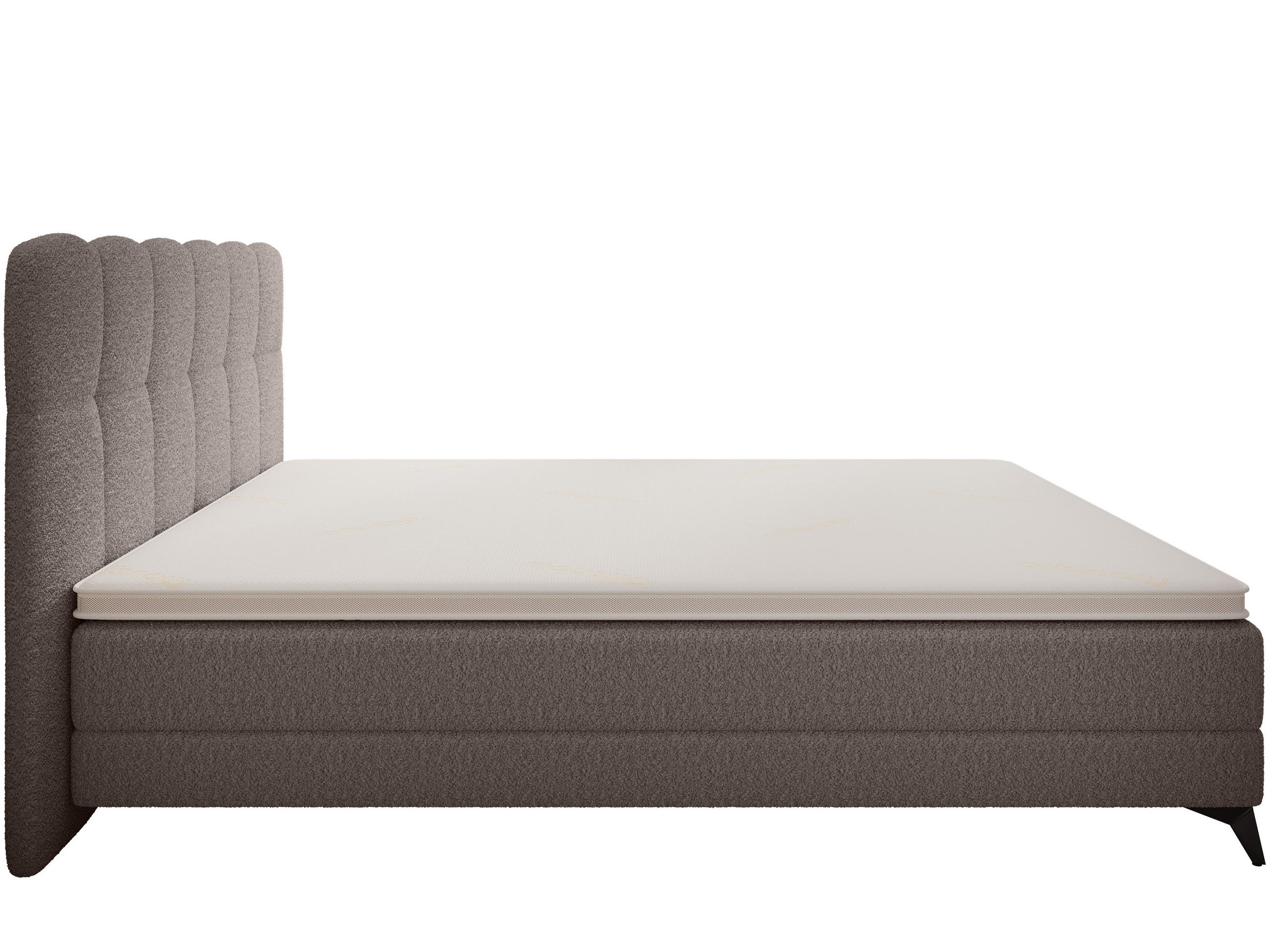 BOXBETT Madison 6 Braun 160/200 H3/H4 Boucle - Schwarz/Braun, Textil/Metall (160/200cm) - wonello