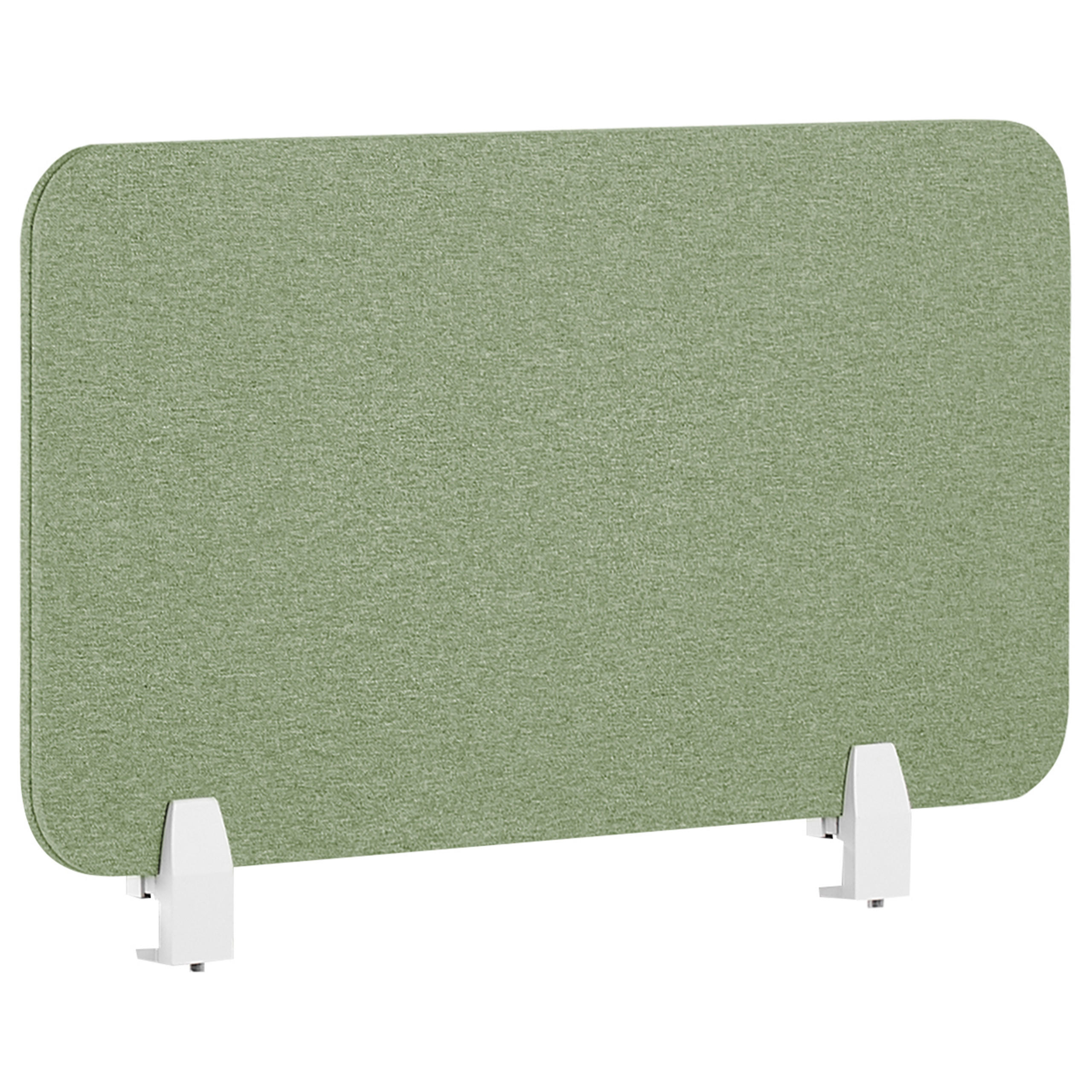 SCHREIBTISCHTRENNWAND 80 x 40 cm Hellgrün Wally - Grün, Textil (80/40/2cm) - Beliani