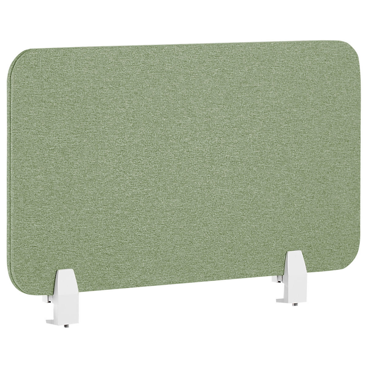 SCHREIBTISCHTRENNWAND 80 x 40 cm Hellgrün Wally - Grün, Textil (80/40/2cm) - Beliani