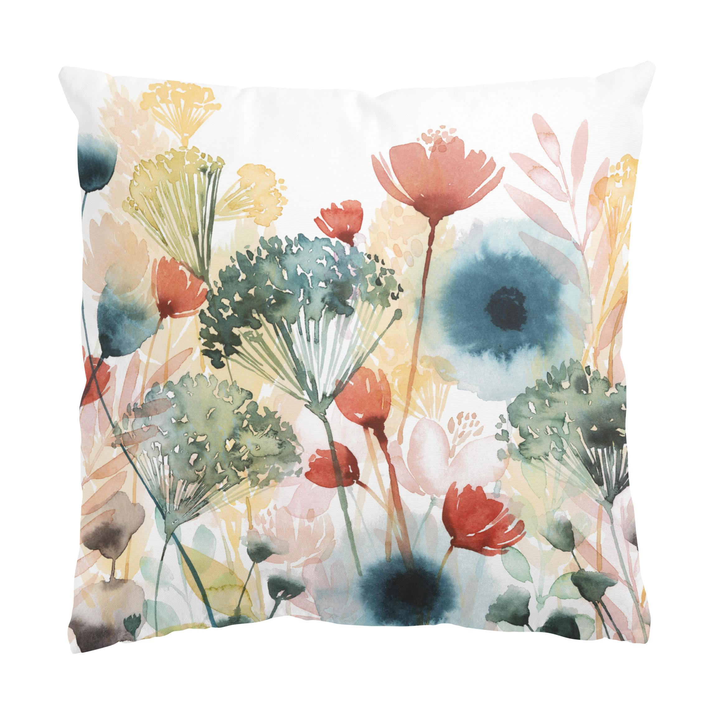 KISSENBEZUG Wildblumen im Sommer I 40/40 cm - Weiß, Textil (40/40cm) - Bilderwelten