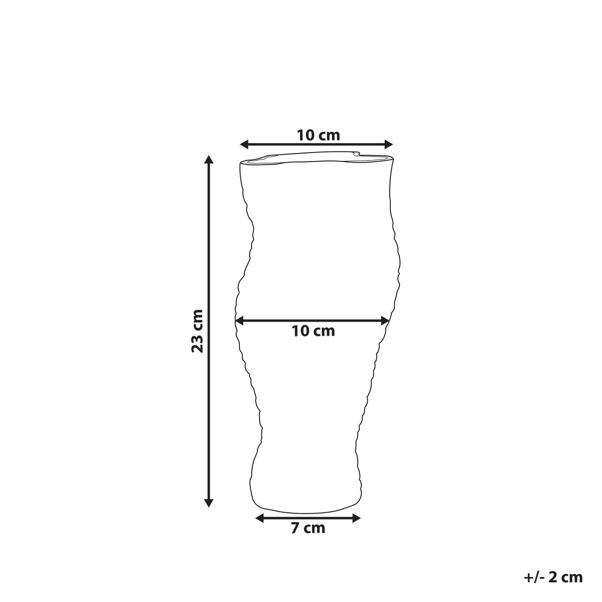 BLUMENVASE Glas transparent Elatos - Transparent, Glas (23cm) - Beliani