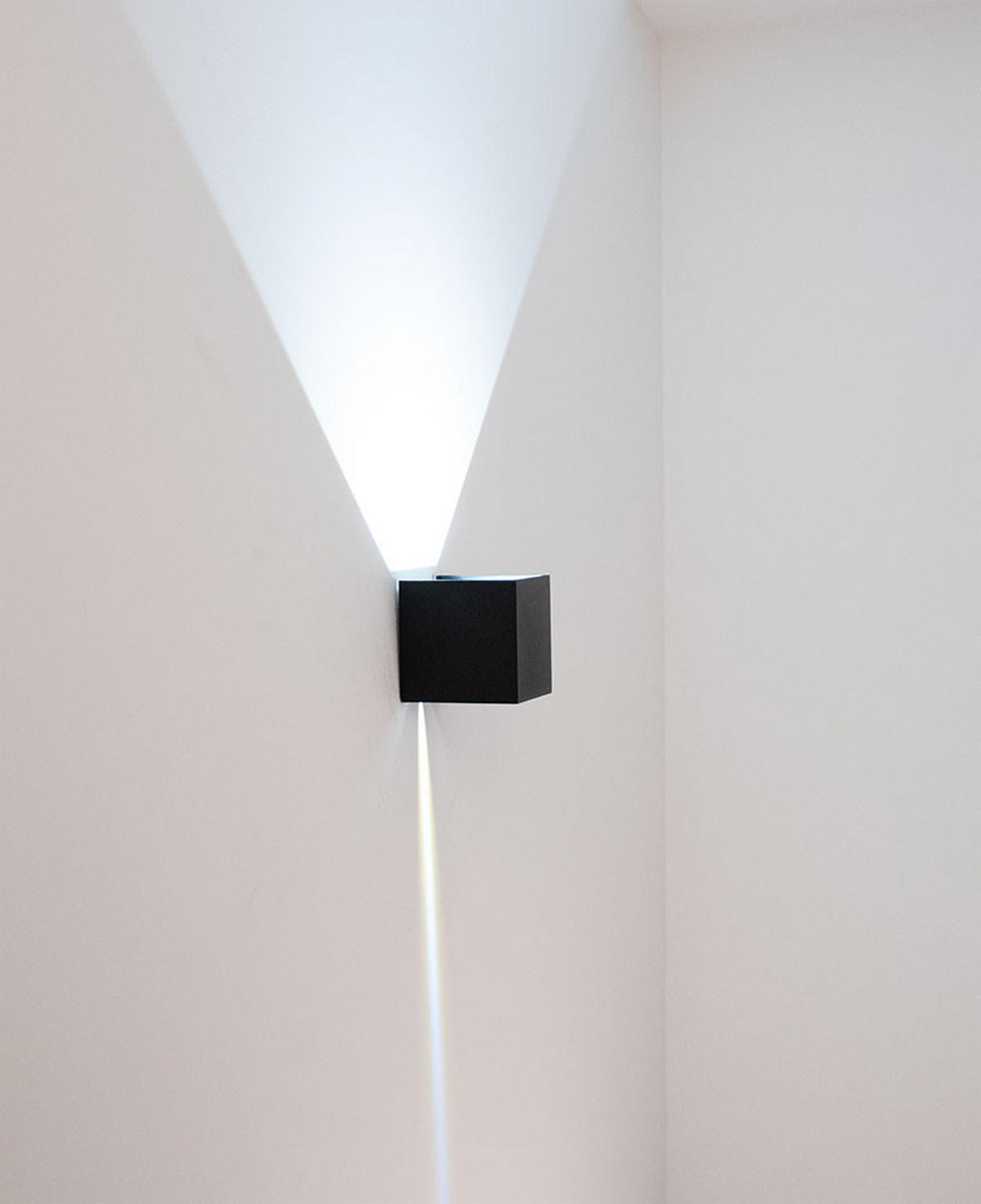 LED AUSSEN-WANDLEUCHTE Schwarz - Schwarz, Metall (10/10/10cm)