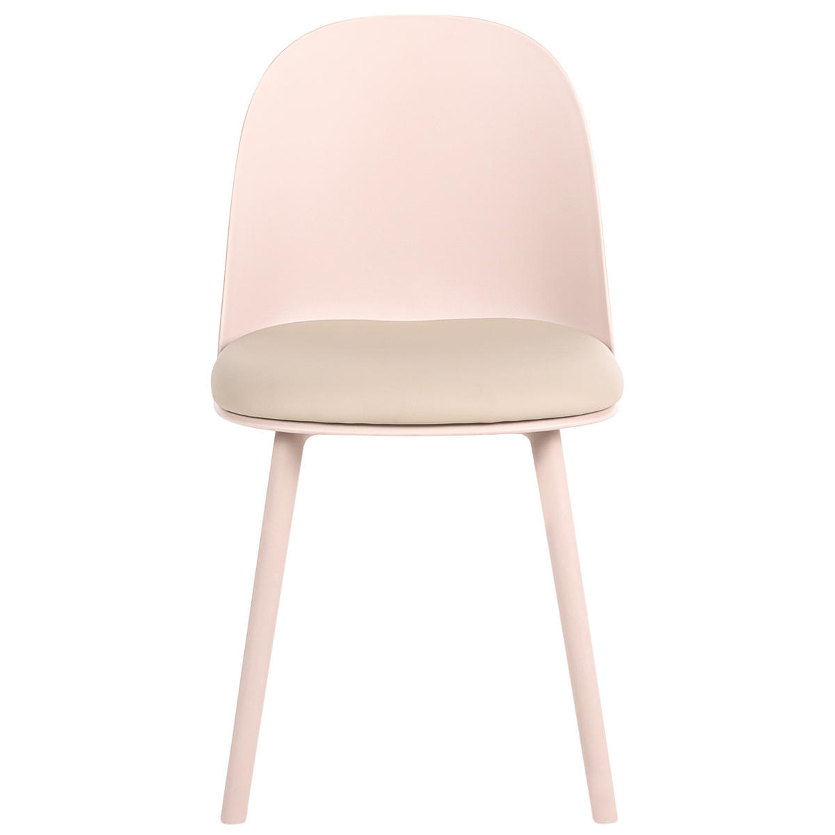 SCAUN DE BUCĂTĂRIE set de 2 piele ecologică bej Ankeny - bej, material plastic (46/80/48cm) - Beliani