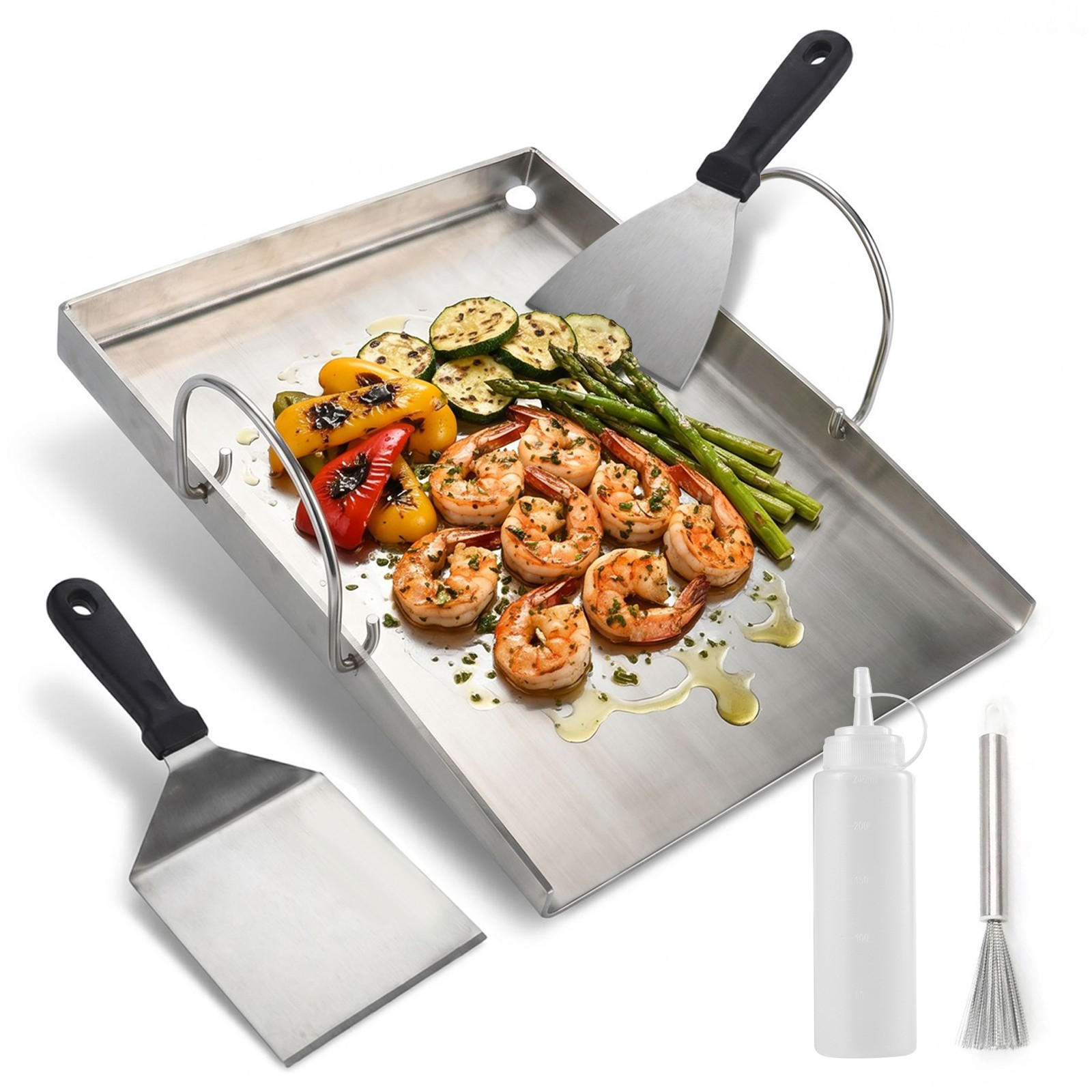 GRILLPLATTE Serolia 40/30.5/3.7 cm - Silberfarben, Metall (40/30.5/3.7cm) - ZMH