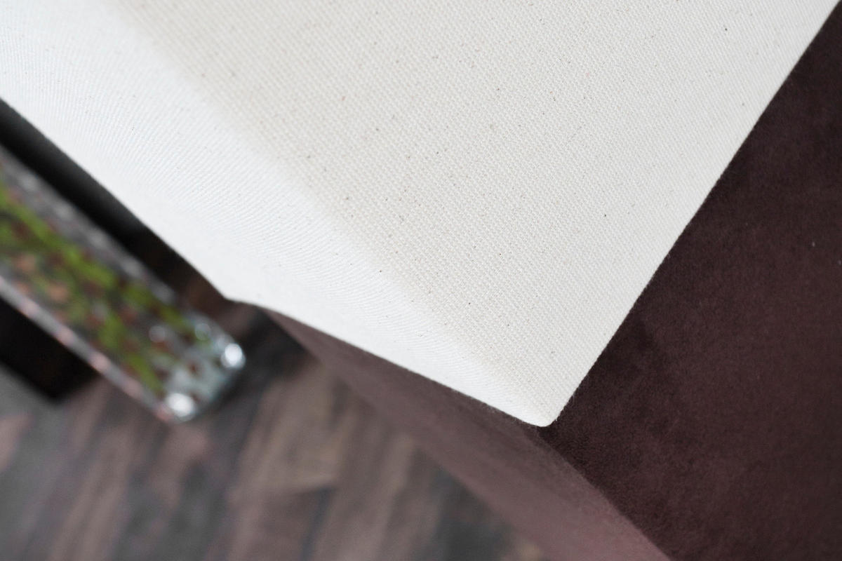 STEHLEUCHTE PARIS CLASSIC Stoff Weiß 160 cm - Braun/Weiß, Textil (20/20/160cm) - riess-ambiente