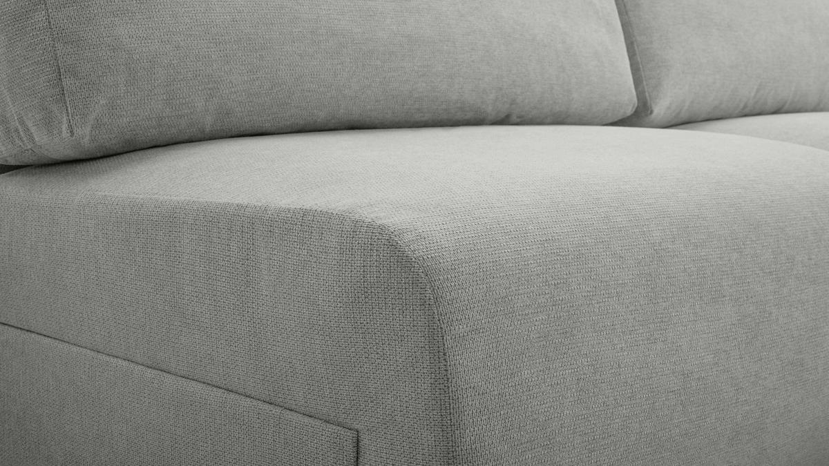 ECKSOFA mit Schlaffunktion Greste, Hellgrau - Hellgrau, Textil (150/223cm) - Meblito