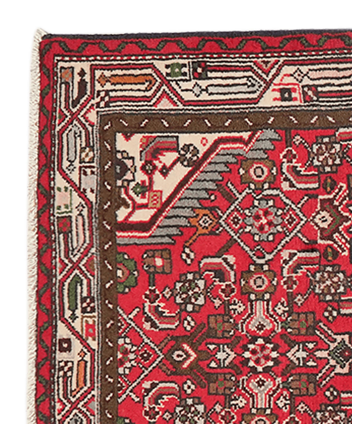 ORIENTTEPPICH handgeknüpft Assadabad Rot 137/82 cm Schurwolle - Rot, Textil (82/137cm) - Looma