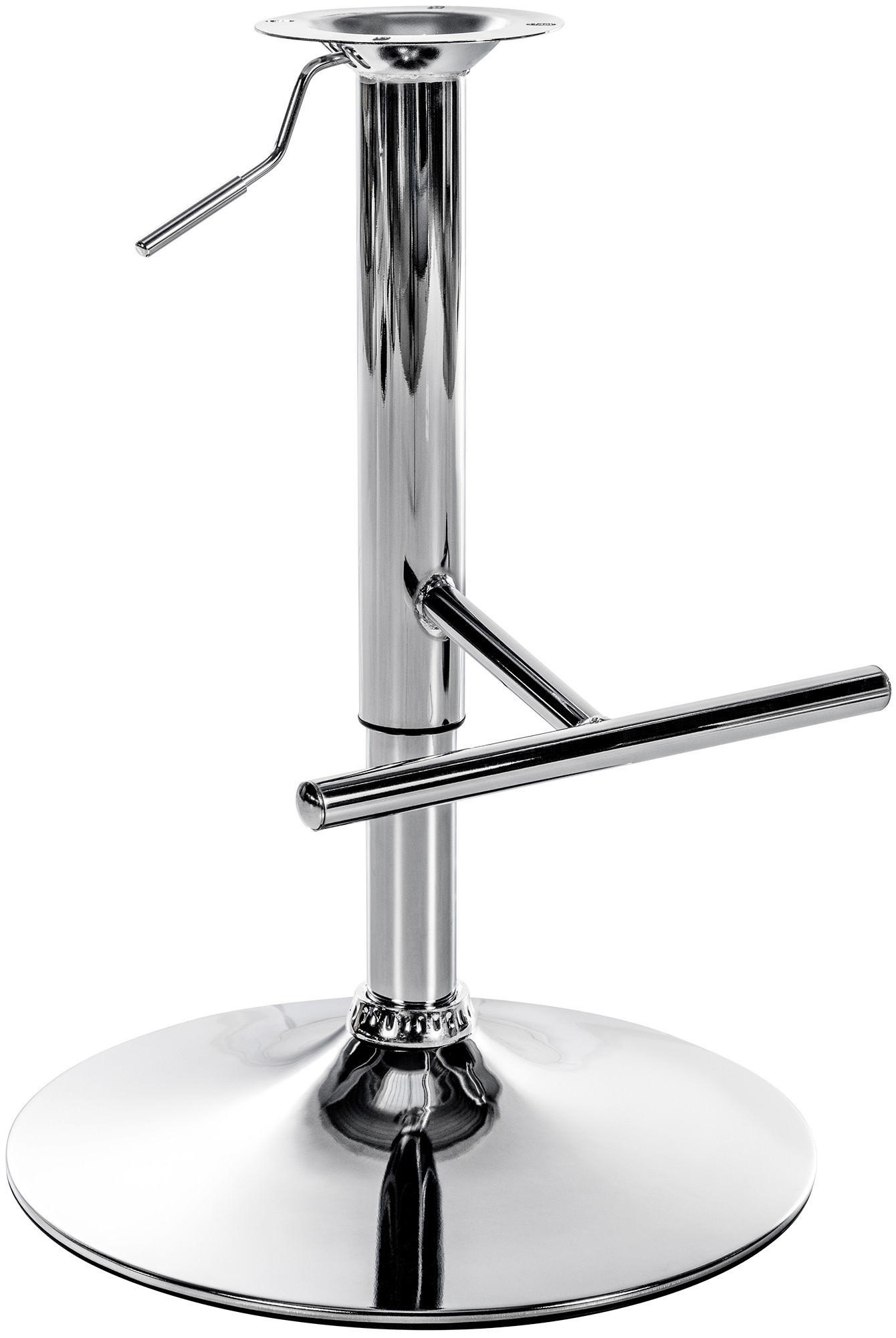 ERSATZ T-Gestell Barhocker 56-77x45x45 cm Chrom - Chromfarben, Metall (45/56/45cm) - furnicato