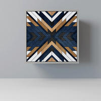SIDEBOARD ARTFUL GEOMETRY, Grau, 57,5x42x57,5 cm, Ohne Füße - Multicolor/Grau, Holzwerkstoff (57.5/57.5/42cm) - SpaceRebels