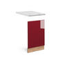 FRONTBLENDE Fame-Line Bordeaux Hochglanz 45 cm, AP Marmor - Bordeaux/Eiche Wotan, Holzwerkstoff (45/67.4/1.6cm) - Vicco