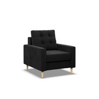 LOUNGESESSEL BLANK, BONELL, Schwarz - Schwarz, Textil (75/92/92cm) - Mebligo