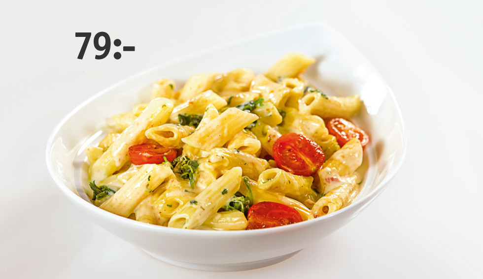 PENNEPASTA MED BLADSPENAT