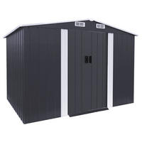 METALL-GARTENHAUS boston Grau - Grau, Metall (191/193/277cm) - Habitat Garten